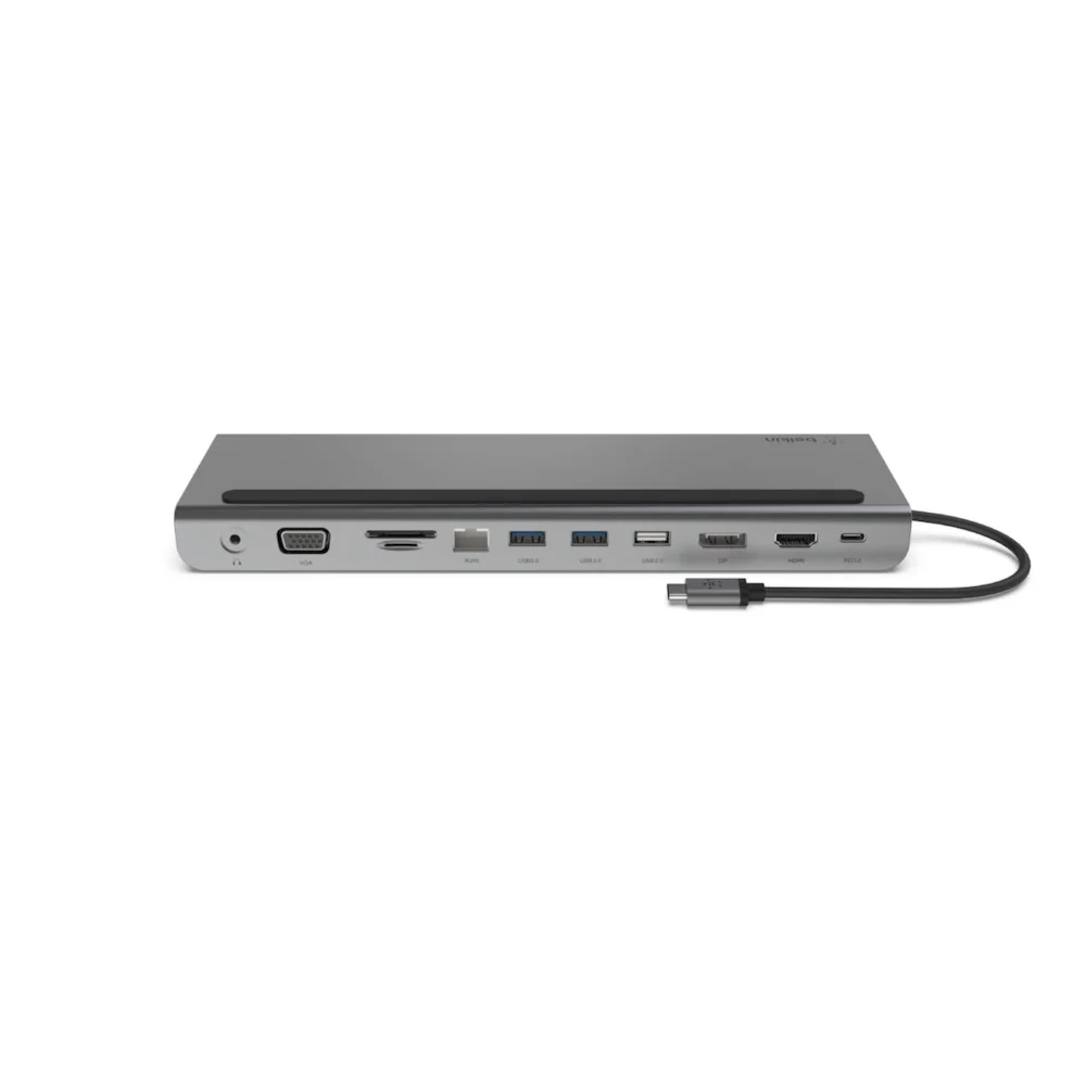 Belkin Inc004btsgy Notebook Dock/Port Replicator Wired Usb 3.2 Gen 1 (3.1 Gen 1) Type-C Black  Grey