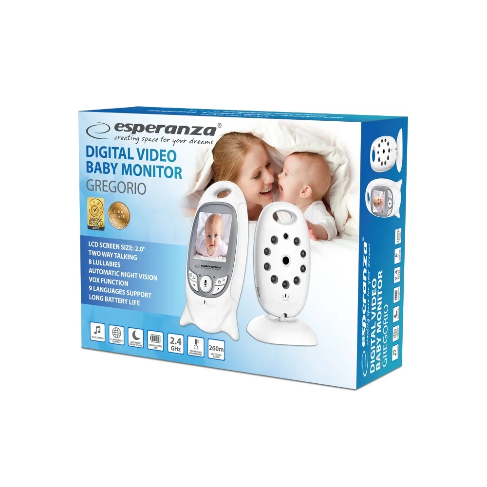 Esperanza Ehm001 Lcd Baby Monitor 2.0  White