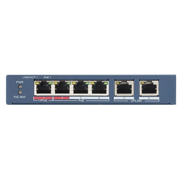 Hikvision Switch Poe Ds-3e0106hp-e 6 Portas