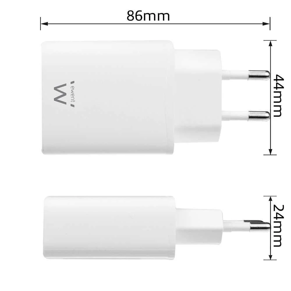 Carregador USB-C AC PD, 1 port (20W), white