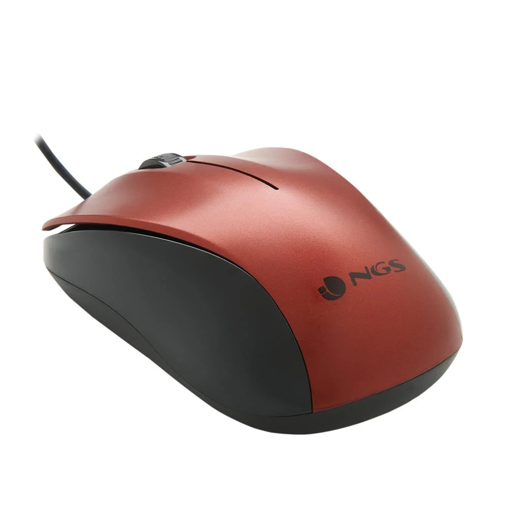 Rato Ótico NGS WIRED 1200 DPI Vermelho