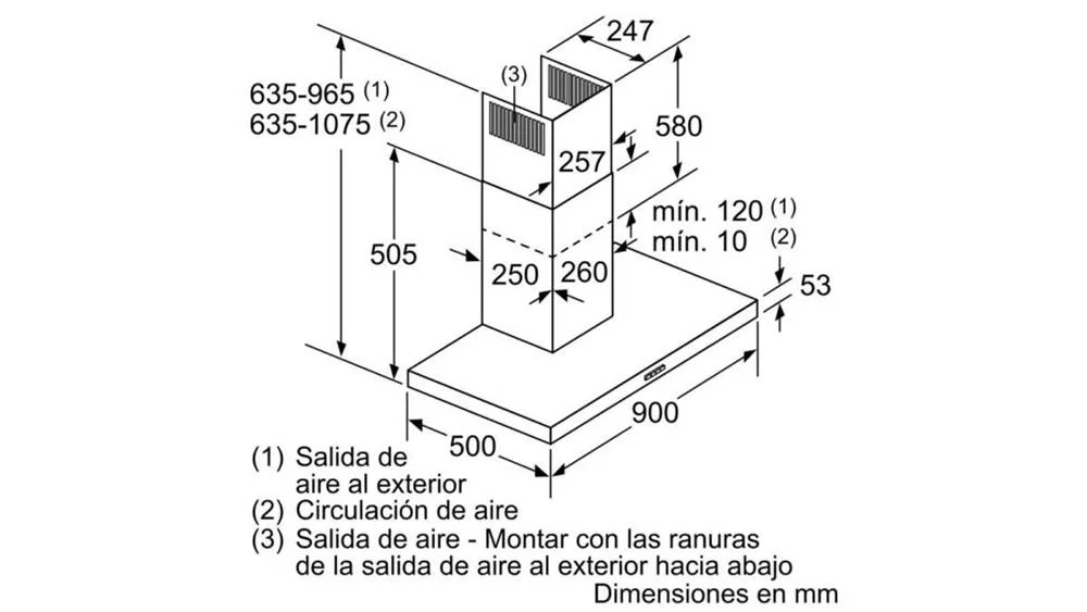 Extrator Convencional Balay 3bc096mx 90 Cm 590 M3.