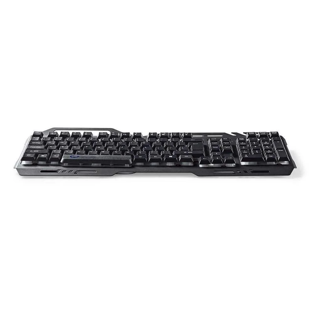 Teclado com Fios para Jogos  Usb 2.0  Teclas de Membrana  Leds