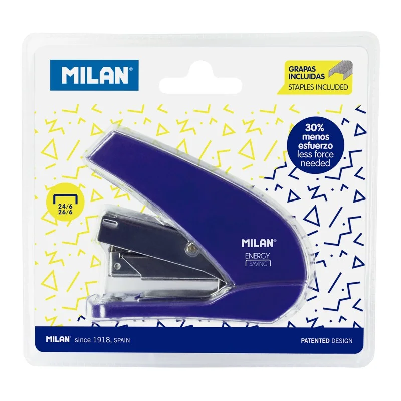 Grapadora Energy Saving Saving Compact Azul Milan 191071b