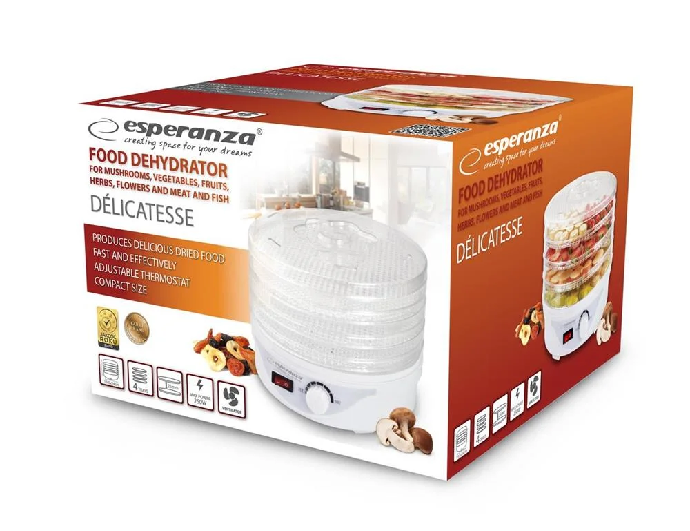 Esperanza Food Dehydrator For Mushrooms, Fruits, Vegetables, Herbs And Flowers Délicatesse