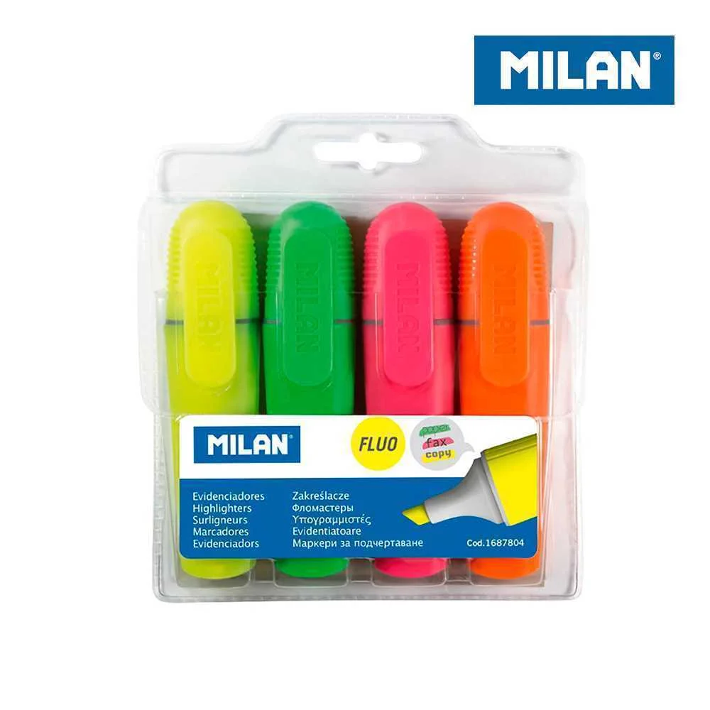 Pack 4 Fluorescenes Milan Bevel