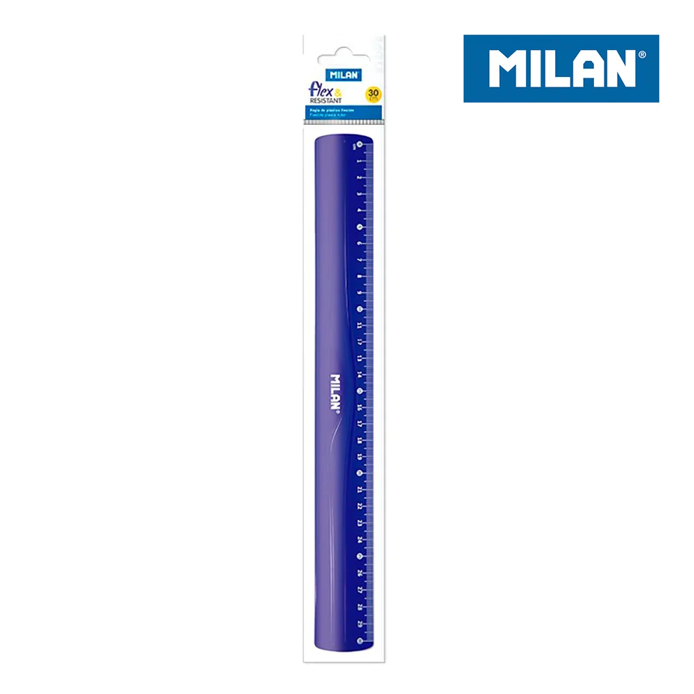 Regua Flex&resistan Azul 30cm Milan