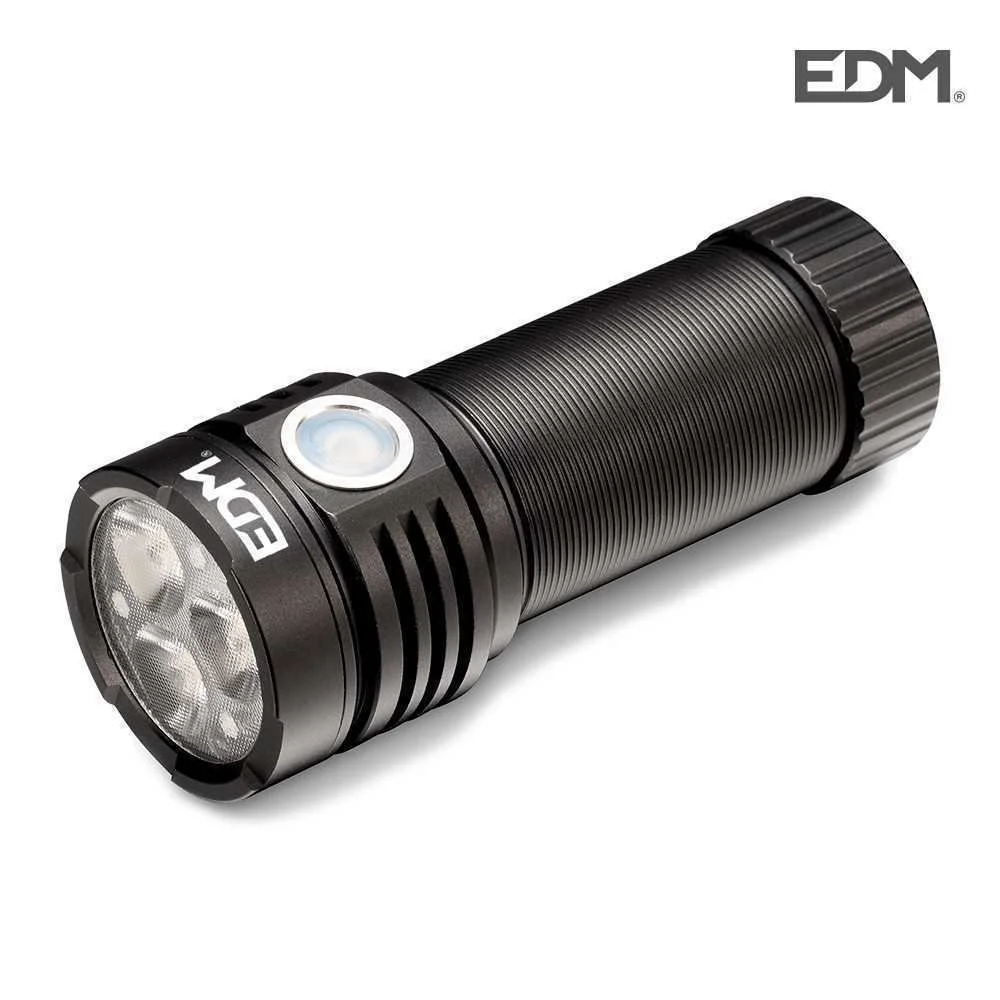 Lanterna LED Flashlight 3 Leds Osram 30w 3300lm Recarregável. Edm