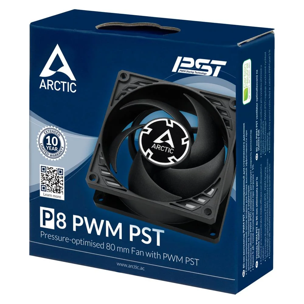 Arctic P8 Pwm Pst - Pressure-Optimised 80 Mm Fan .
