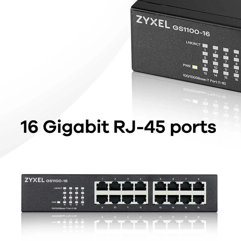 Zyxel Gs1100-16 No Administrado Gigabit Ethernet .