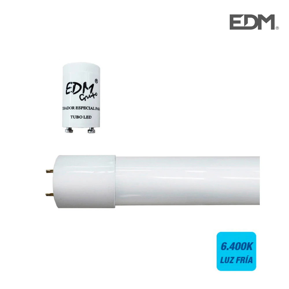 Tubo LED T8 18w 1600lm 6500k Luz Fria (Eq.36w) Edm