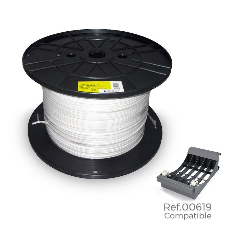 Bobine de Cabo Paralelo Audio 2x0,75mm Branco 100.