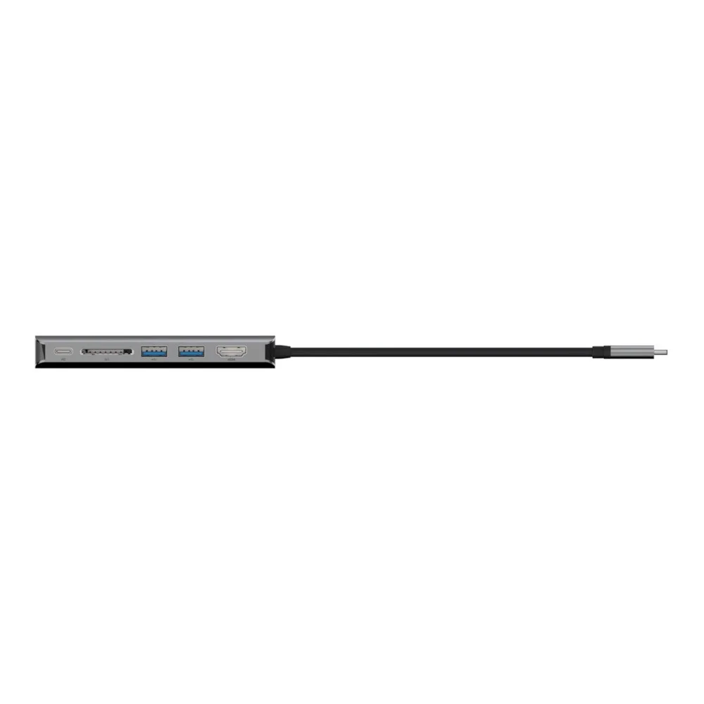 Hub USB-C "6-EM-1" HDMI / RJ-45 / 2x USB-A / USB-.