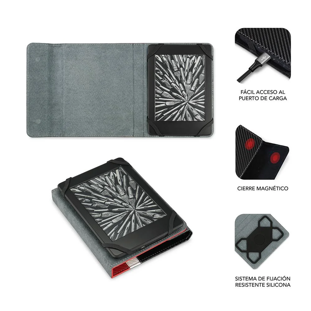 Subblim Capa Clever Ebook Case 6" - Vermelho