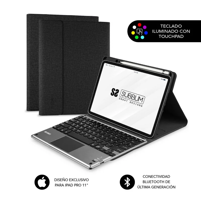 Subblim Capa Com Teclado Retroiluminado Keytab