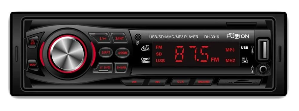 Tech Fuzzion Auto Radio Painel Fixo 4x50w Fm Usb Mp3