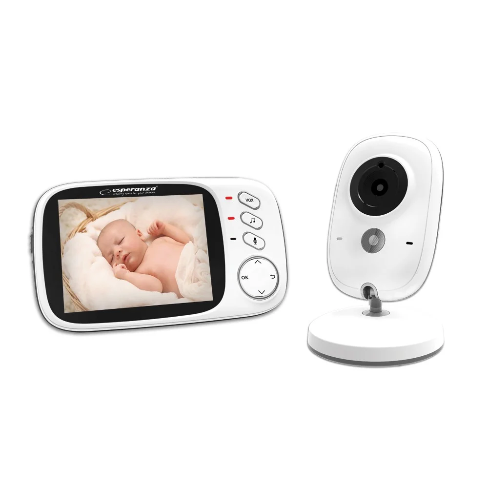 Esperanza Ehm002 Lcd Baby Monitor 3 2  White