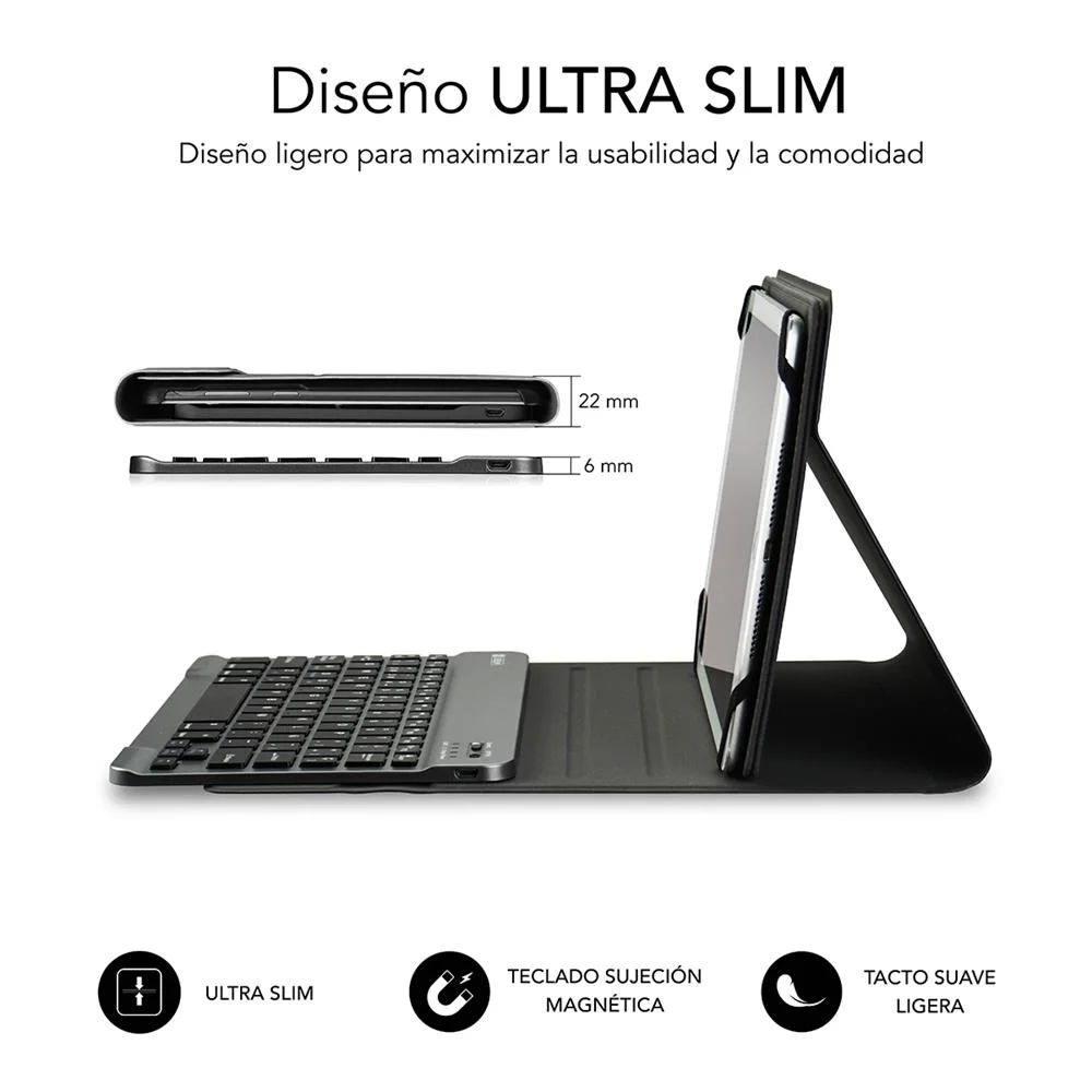 Capa para Tablet e Teclado Subblim Subkt2bt0001 Bluetooth Preto 10,1" 