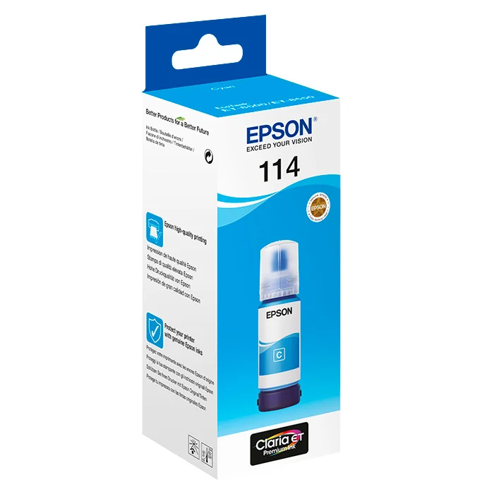 Recarga de Tinta Epson Serie 114 Ciano - Ecotank Et-8500/8550