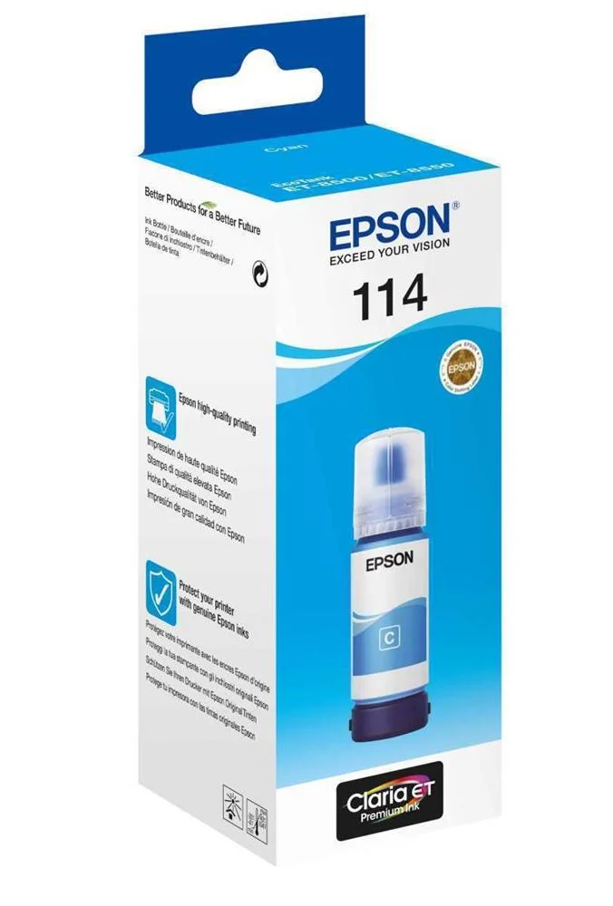 Recarga de Tinta Epson Serie 114 Ciano - Ecotank Et-8500/8550