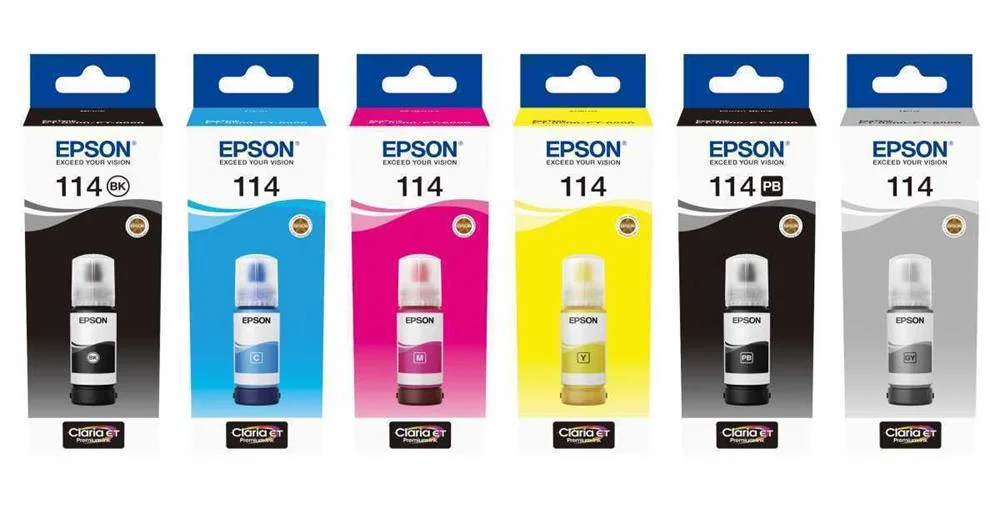 Recarga de Tinta Epson Serie 114 Ciano - Ecotank Et-8500/8550