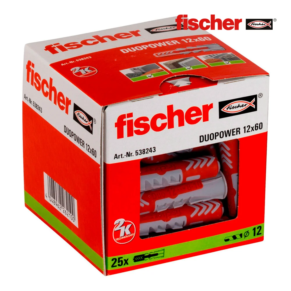 Pack 25 Buchas Duo Power 12x60 538243 Fischer