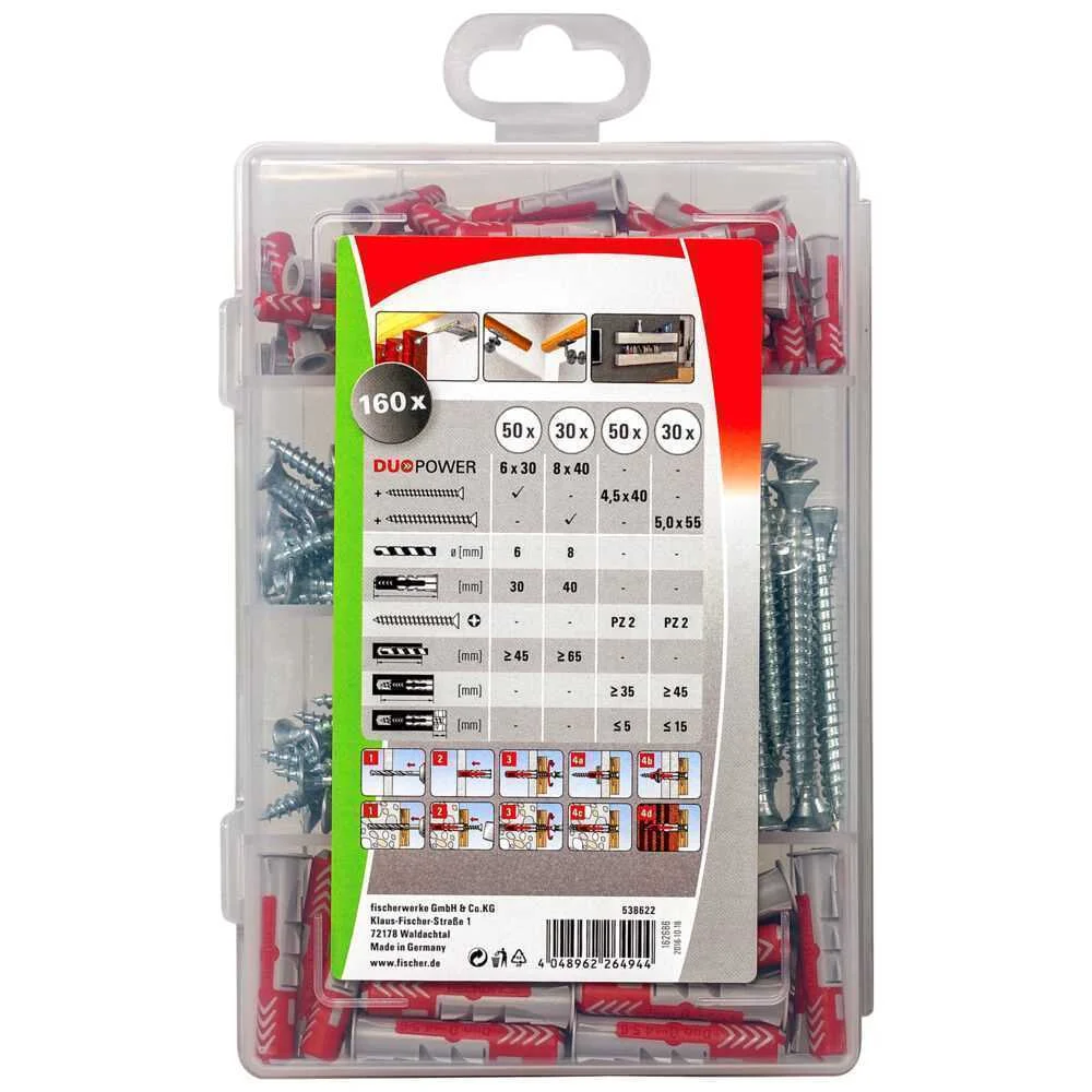 Maleta 160 Uni Duopower 6/8+ Parafusos 538622 Fis.
