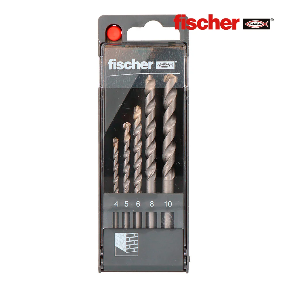 Pack 5 Brocas de Percussão S Ø4/5/6/8/10mm 543025 Fischer