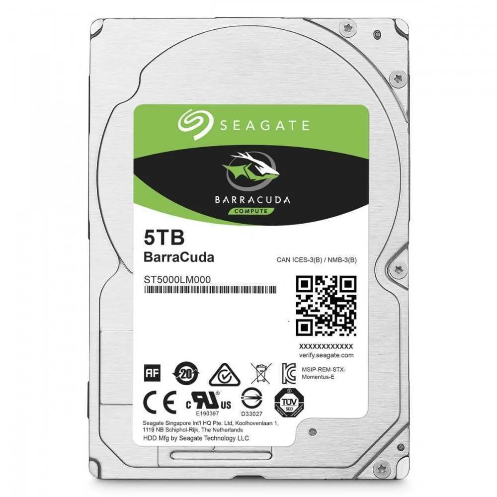 Seagate 6.3cm (2.5")   5tb Sata3 Barracuda 5400 128mb 15mm Intern