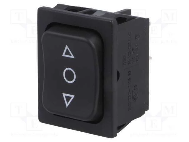 Rocker Dp3t Pos 3 (on)-off-(on) 6a/250vac Preto