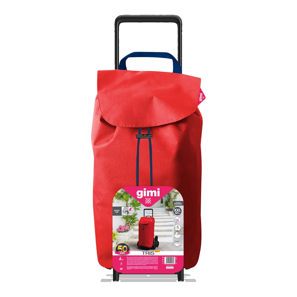 Carrinho da Compra Tris Vermelho Urban 52l 30kg Gimi 168473