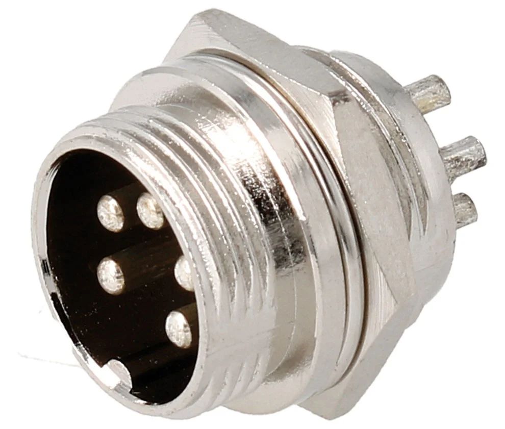 Conector Microfone Macho 5 Pinos