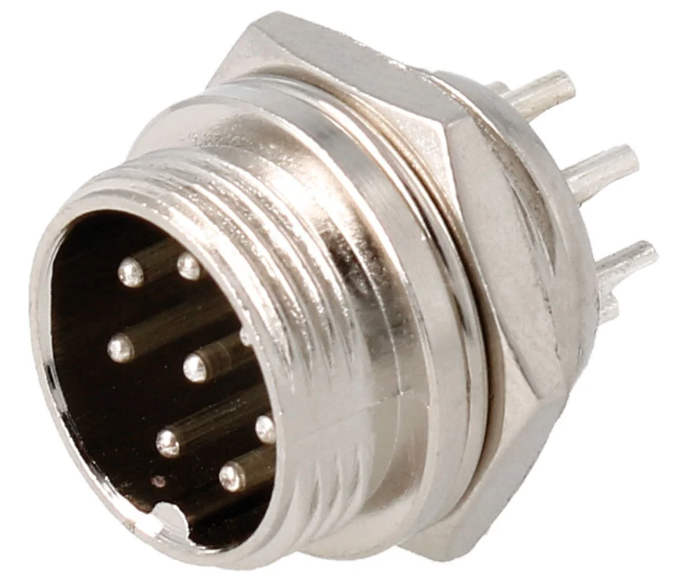 Conector Microfone Macho 8 Pinos