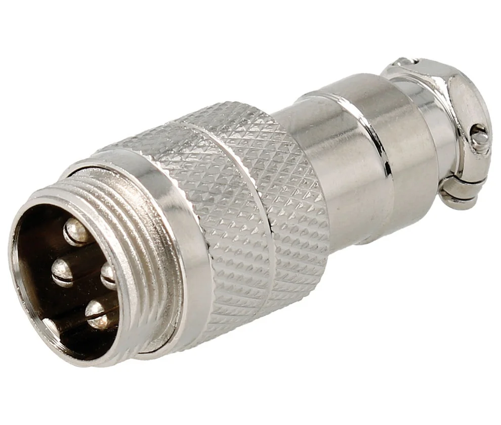 Conector De Microfone Aéreo Macho De 4 Pinos