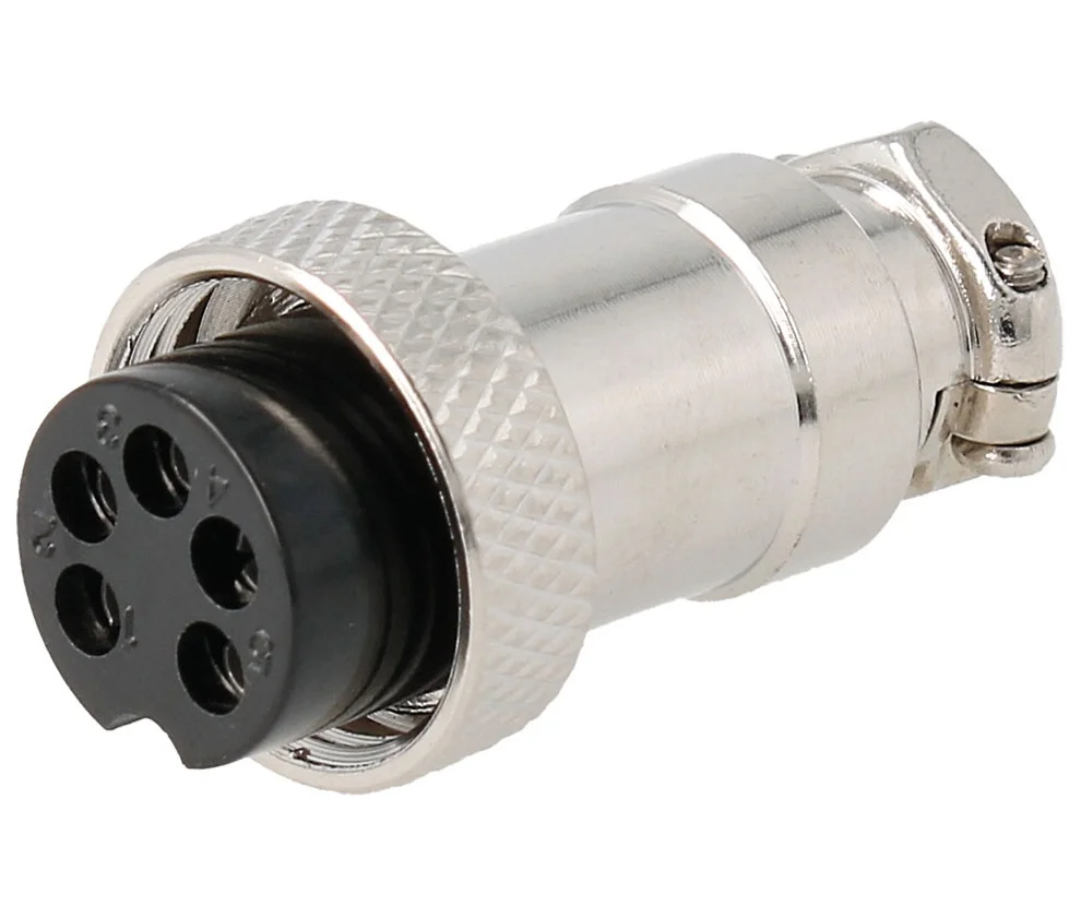 Conector De Microfone Aéreo Fêmea De 5 Pinos