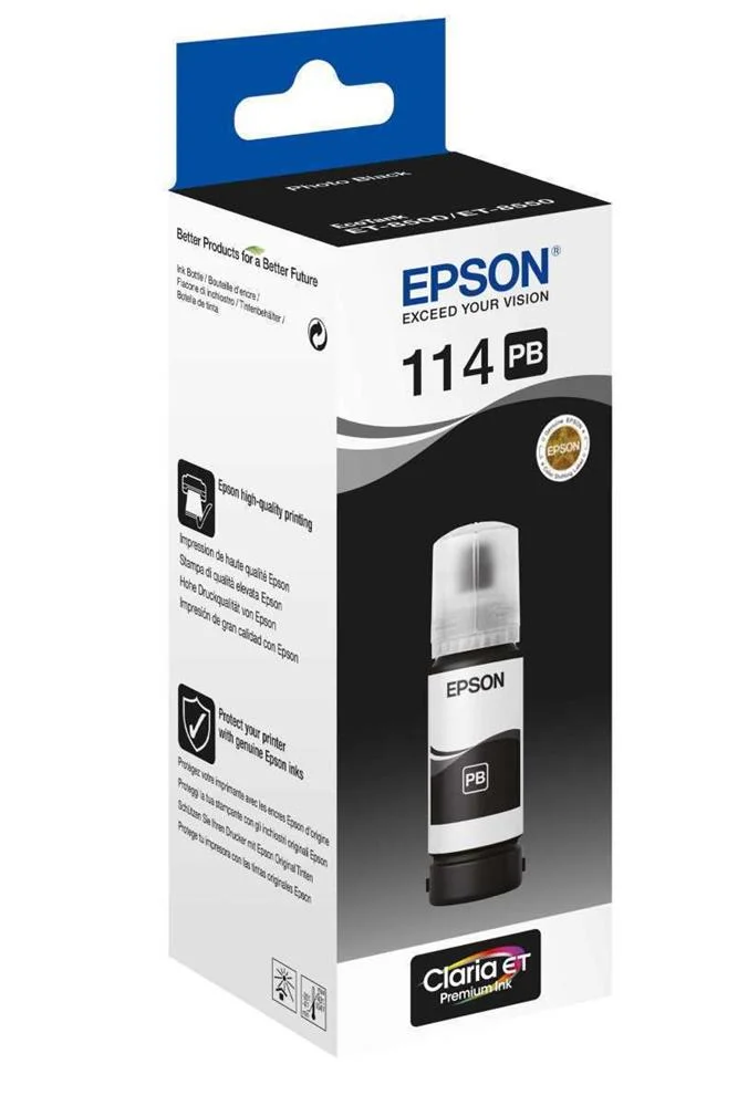 Recarga de Tinta Epson Serie 114 Preto Foto - Ecotank Et-8500/8550