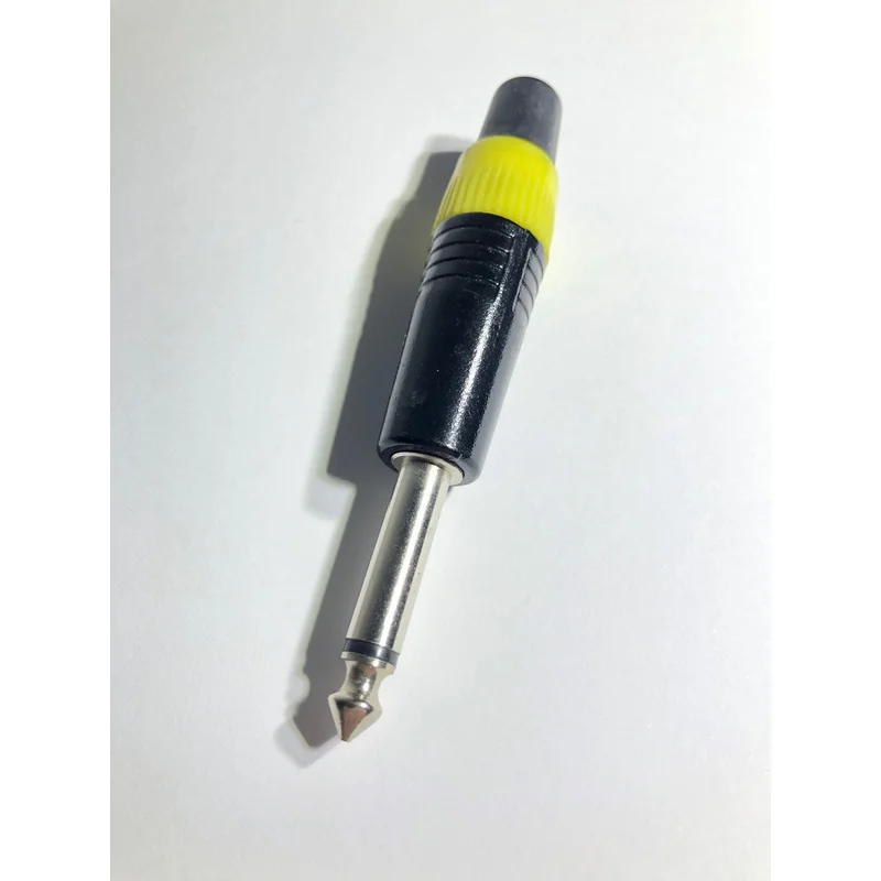Ficha Jack Macho Mono 6,35 Mm Preto/Amarelo
