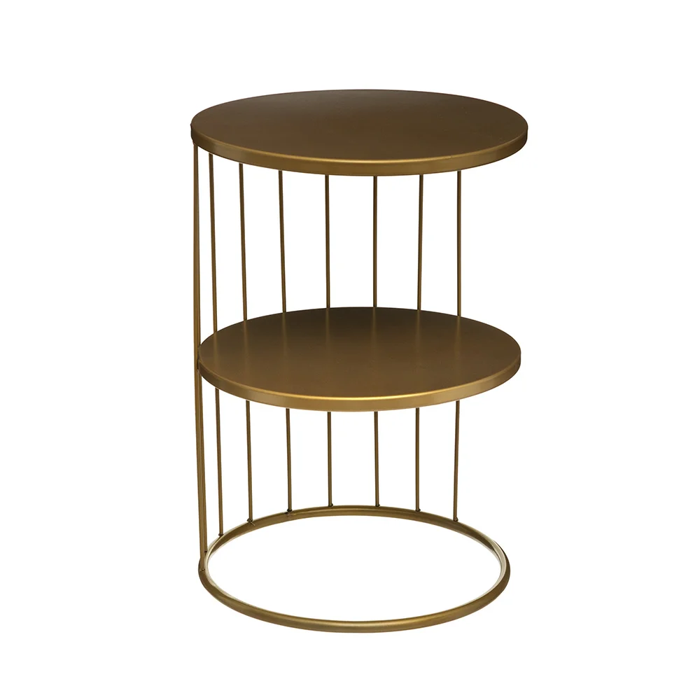 Mesa De Centro Atmosphera Dourada Modelo Kobu