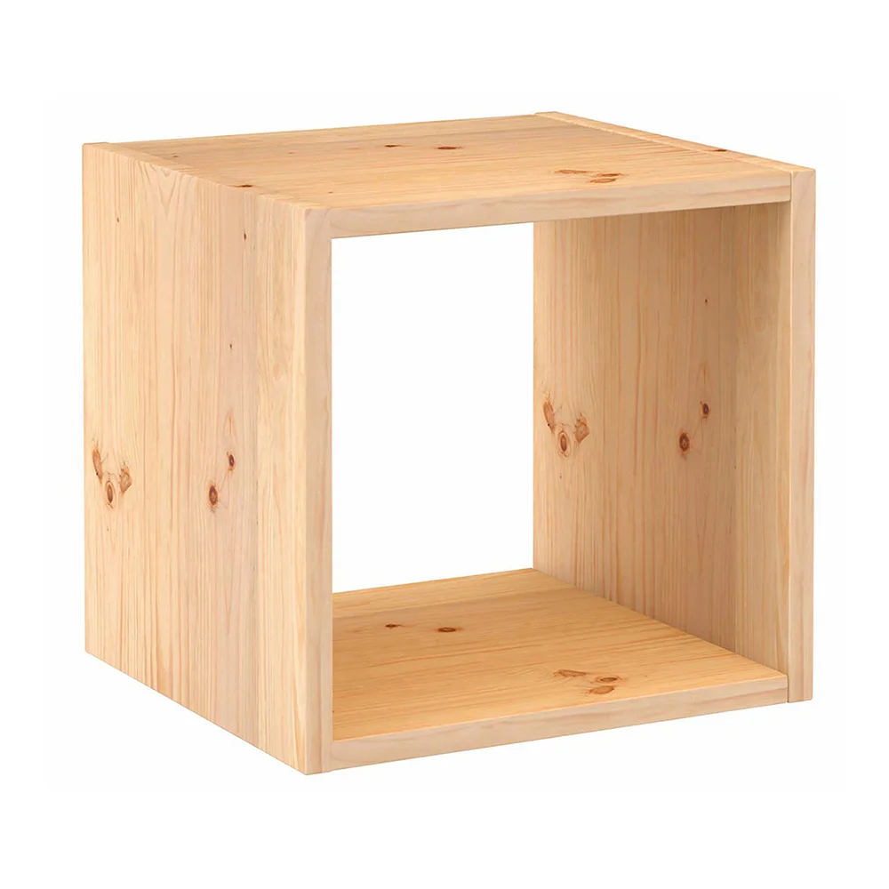 Estante Modular 1 Cubo Pinho Maciço