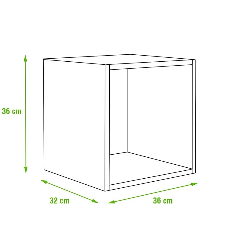 Estante Modular 1 Cubo Pinho Maciço