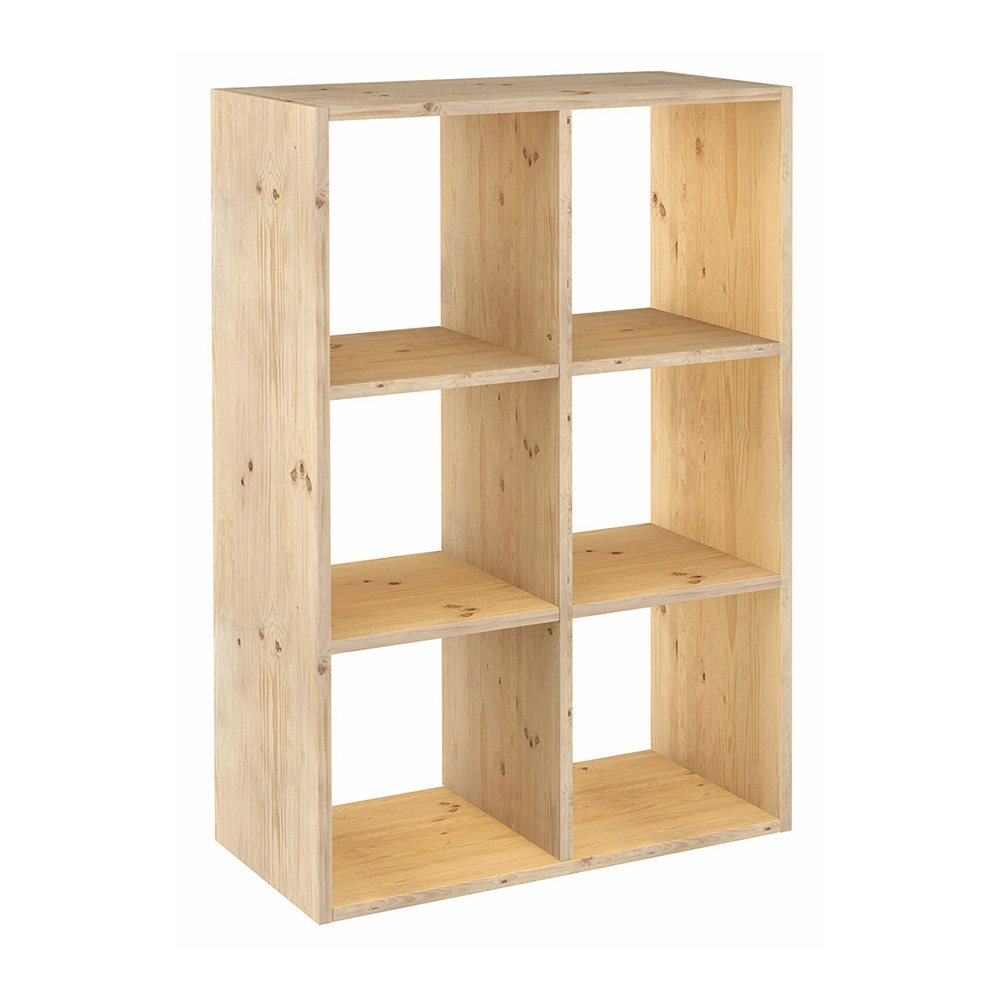 Estante Modular 6 Cubos Pinho Maciço