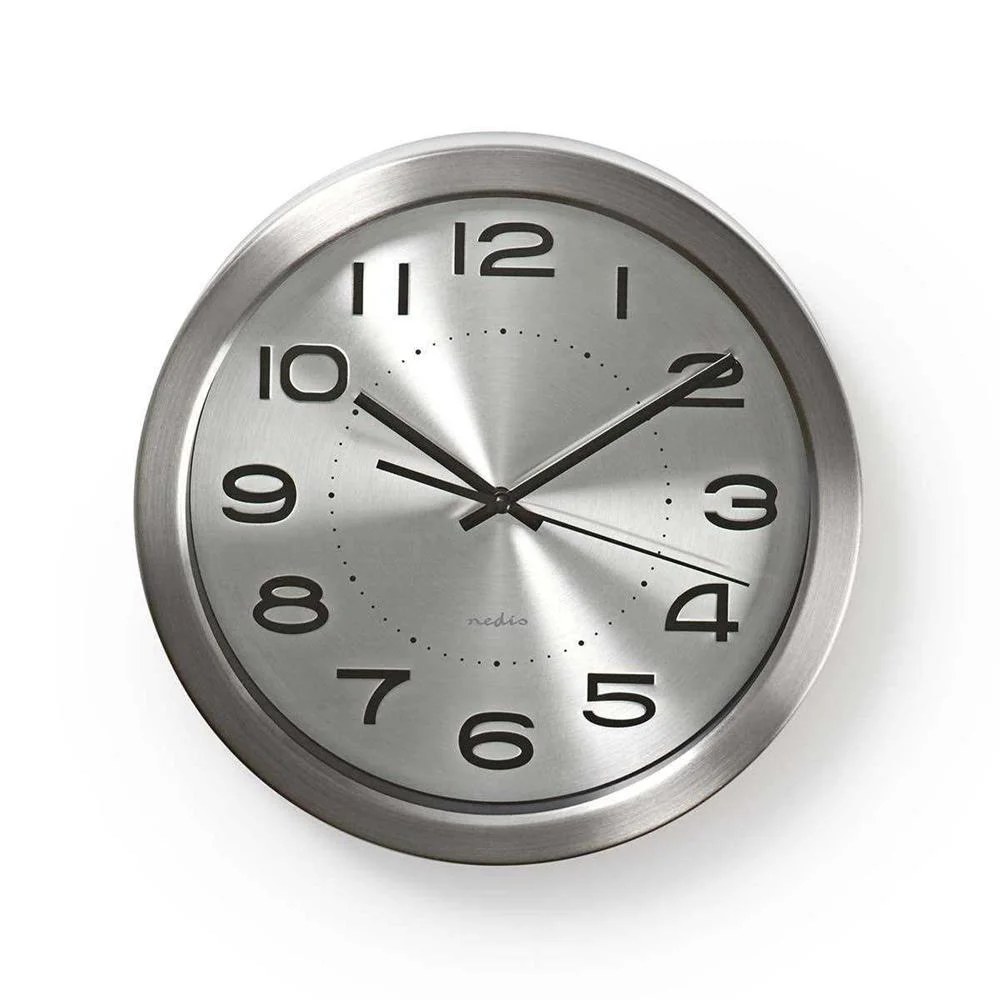Relógio De Parede Circular 30 Cm De Diâmetro Aço