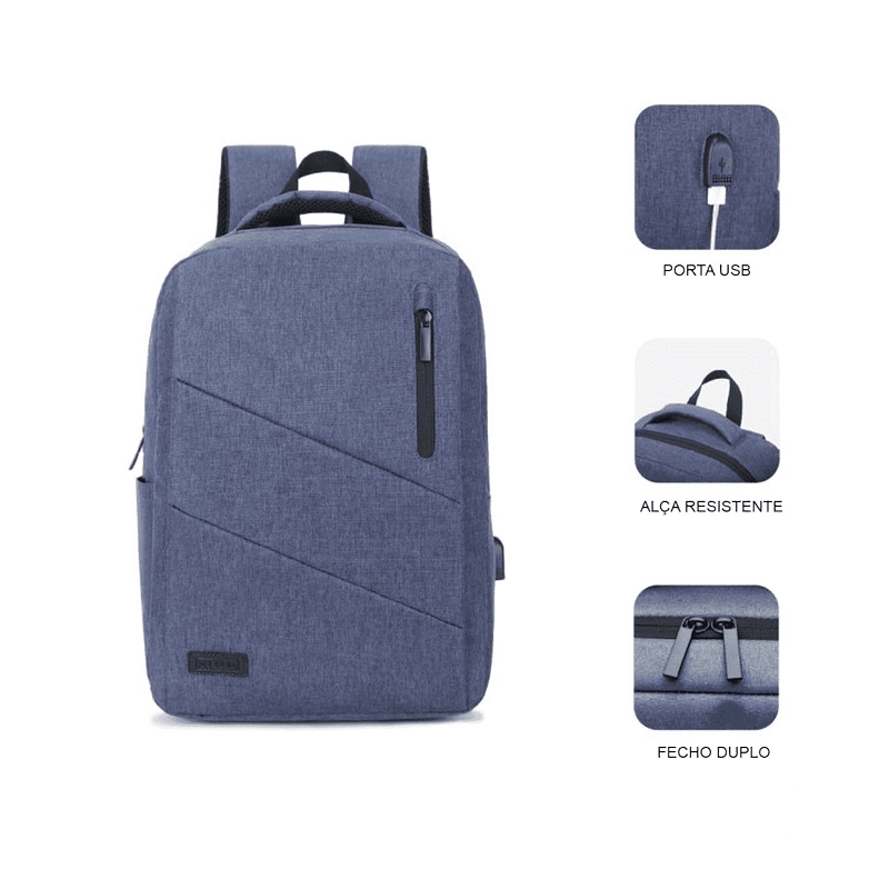 Subblim City Backpack Maletines para Portátil 39,6 Cm (15.6") Mochila Azul