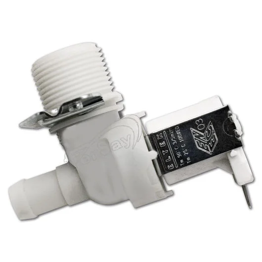 Electroválvula Universal para Lavadora 1 Via 90º, 15mm, 220v