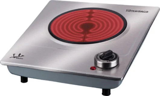 Cocina electrica vitroceramica con cuerpo de acer.