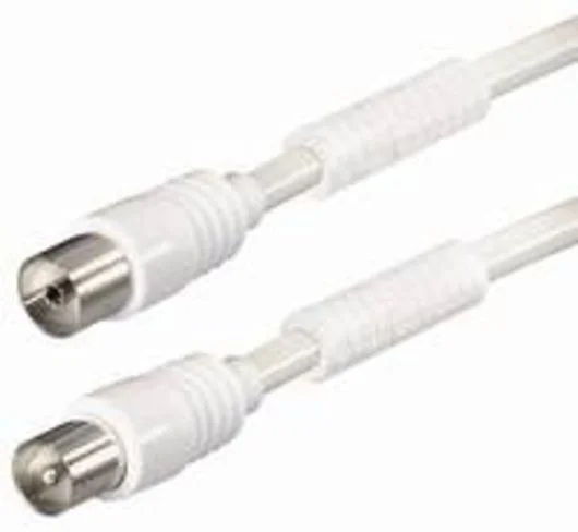 Cable ANT. iec blanco 2M con ferrita de absorcio n