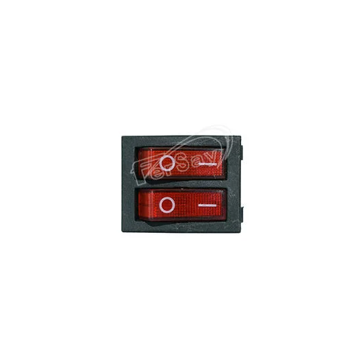 Interruptor de luz substituido em preto vermelho .