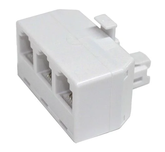 Adaptador Tfno. 6/6 M - 3x6/6 H Blanco
