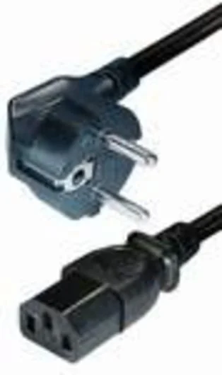 Cable red acodado H05W-F 3X0,75 2m negro