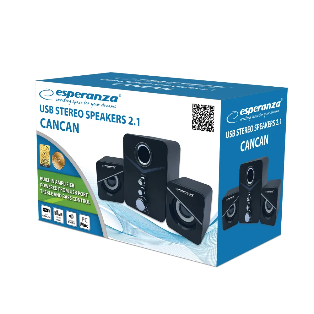 Esperanza Ep153 Juego de Altavoces Usb 2.1 6w